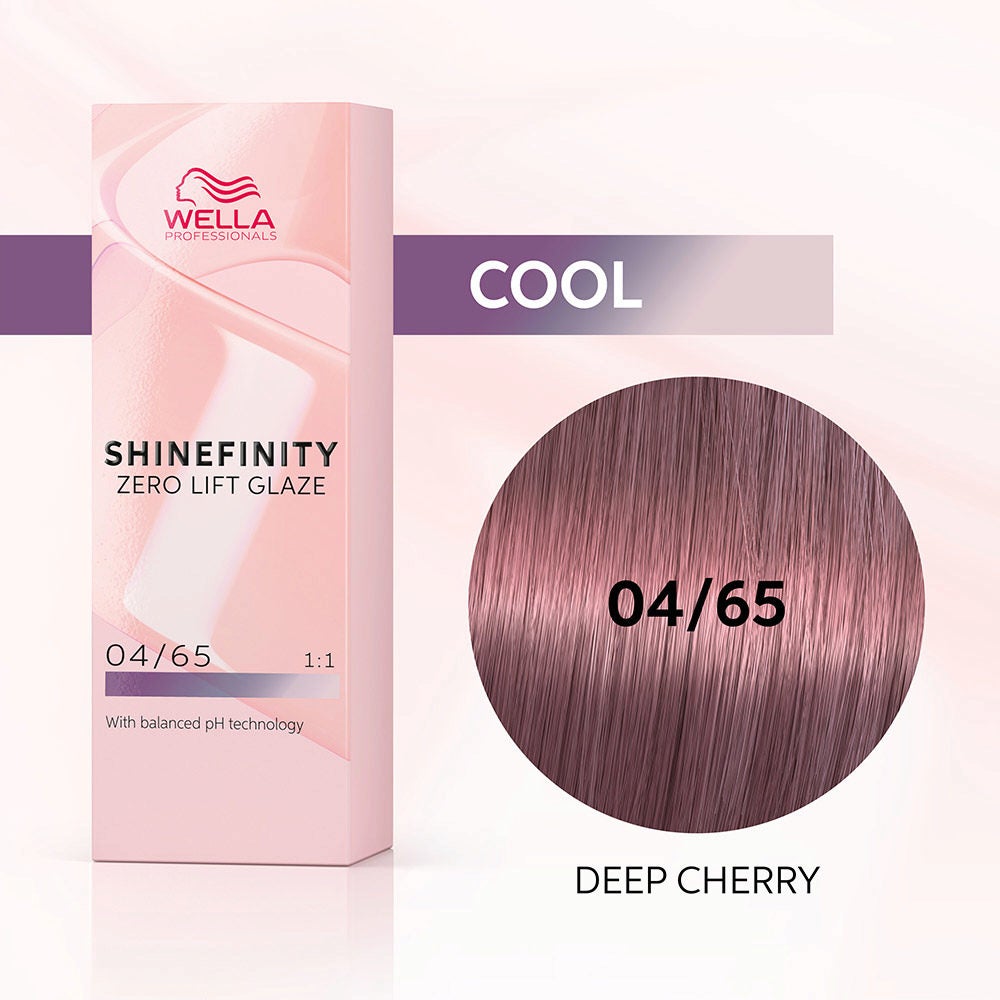 Shinefinity Zero Lift Glaze Deep Cherry 04/65 Castaño Medio Violeta Caoba - Wella Professionals
