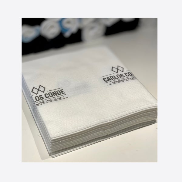 Carlos Conde Barber - Toalla Peluquería Air Laid 55 g 80x40 (18 paq x 25 ud = 450 ud) - Pack