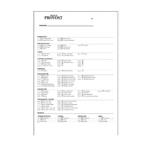 Fichas De Servicio Franck Provost ( 10 Tacos)