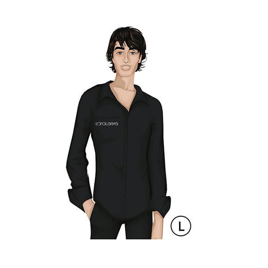 Genérico - Básico - Camiseta negra mujer manga larga - L