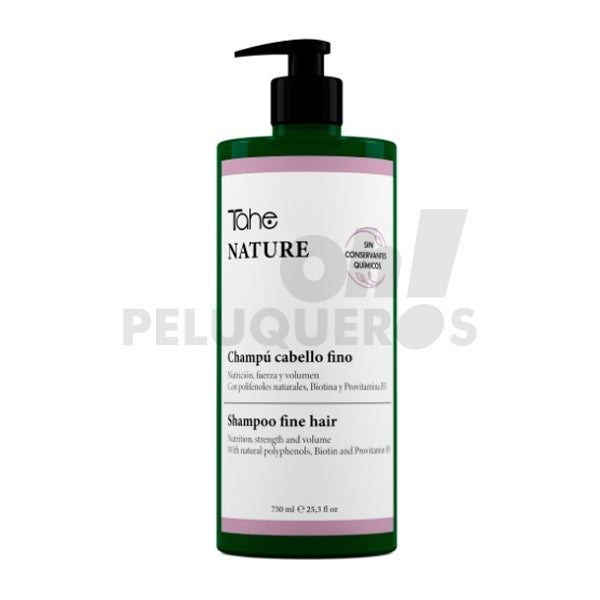Tahe - Nature Polifenoles Champú Sin Sulfatos Cabellos Finos - 750ml