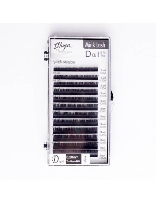 Extensiones de Pestañas D-Curl 0.20 Mix Mink Lash - Thuya