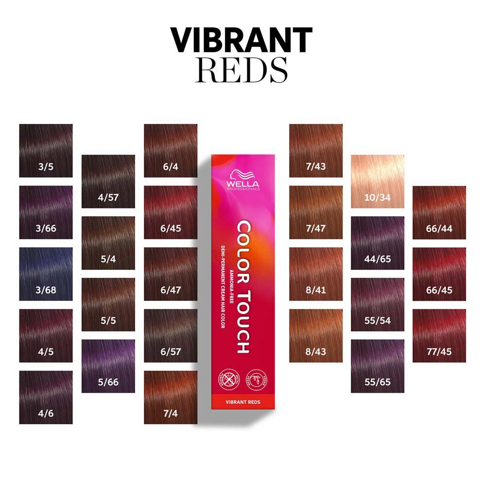 Color Touch Vibrant Reds 7/43 Rubio Medio Cobrizo Dorado - Wella Professionals