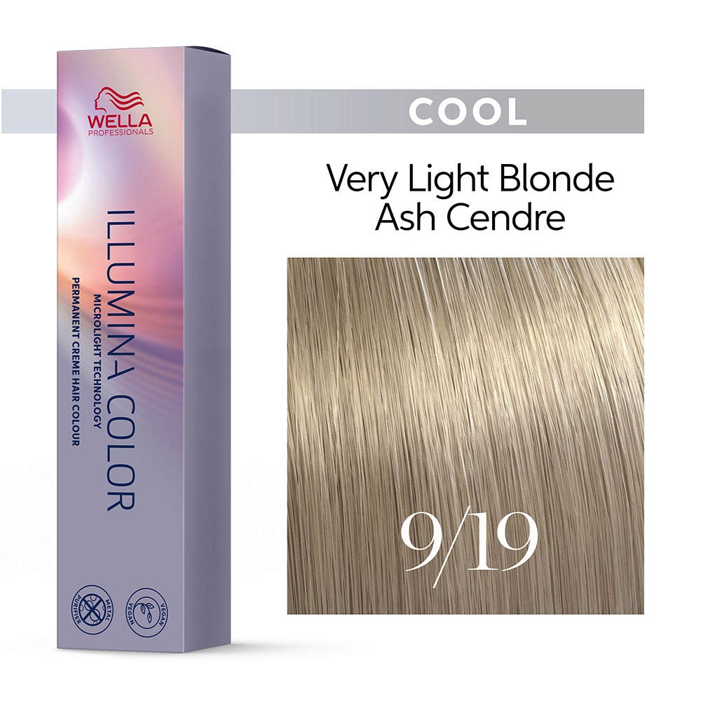 Illumina Color 9/19 Rubio Muy Claro Ceniza Cendré - Wella Professionals