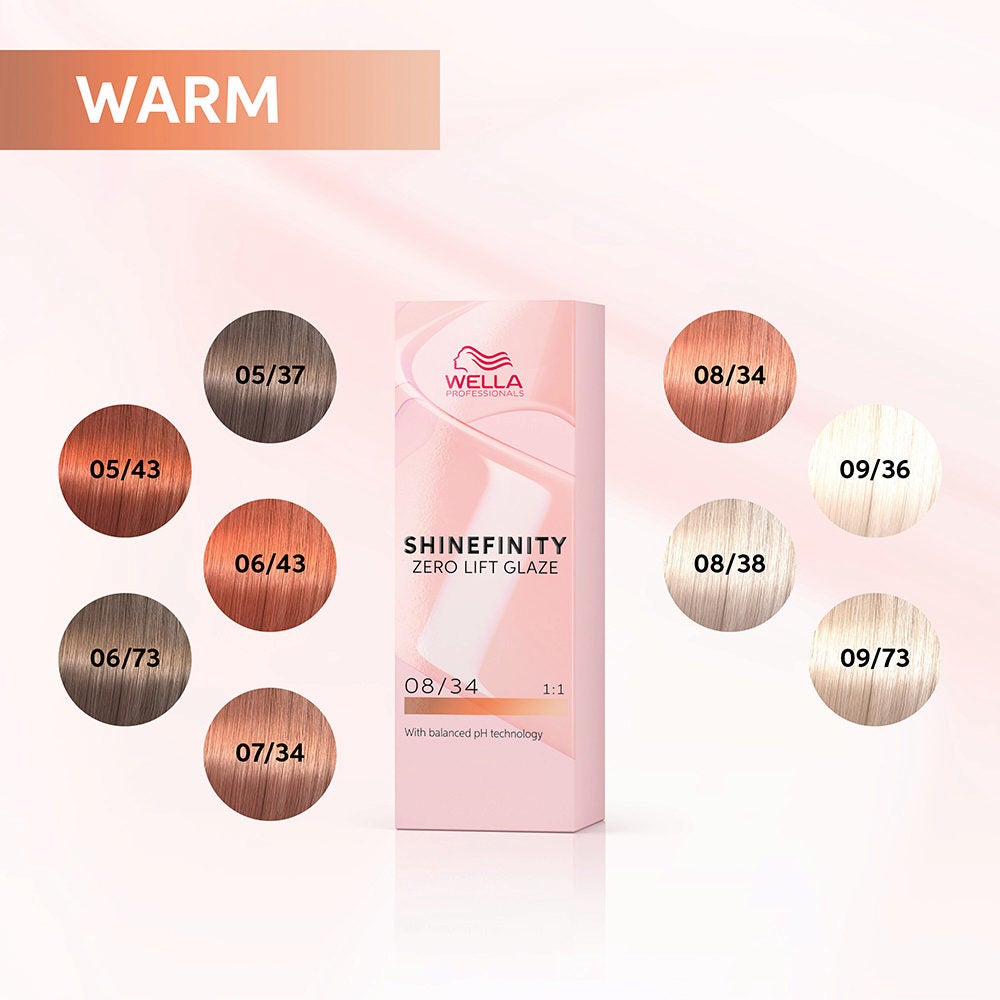 Shinefinity Spicy Ginger 08/34 Rubio Claro Dorado Cobrizo - Wella Professionals